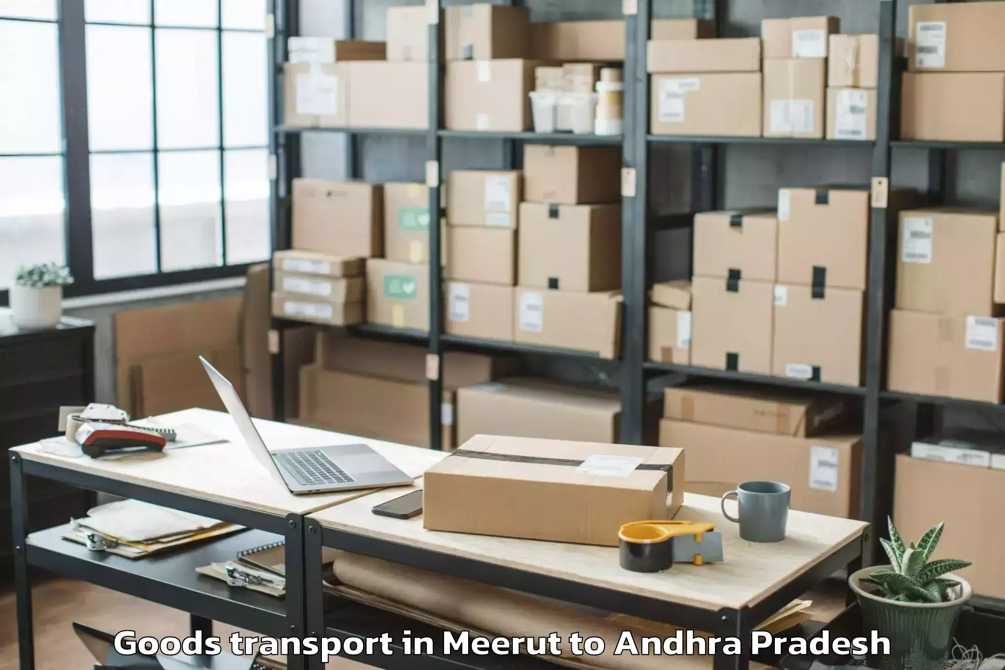 Comprehensive Meerut to Nandivada Goods Transport